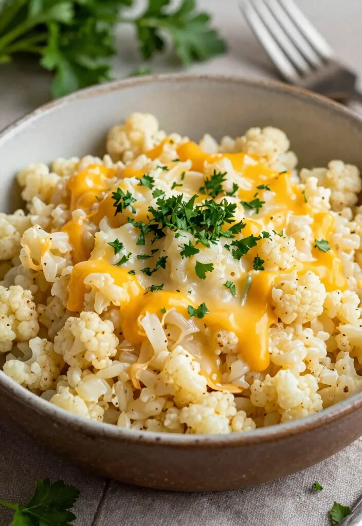 12 Keto Recipes for Easy Low Carb Living 3. Cheesy Cauliflower Rice 0