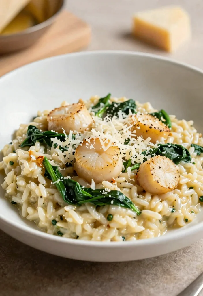 12 Keto Seafood Recipes for Light Protein Meals 62 12 Keto Seafood Recipes for Light Protein Meals 12. Scallop and Spinach Risotto 0