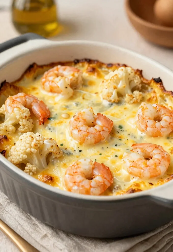 12 Keto Shrimp Recipes for Quick Light Dinners 53 12 Keto Shrimp Recipes for Quick Light Dinners 12. Shrimp and Cauliflower Bake 0