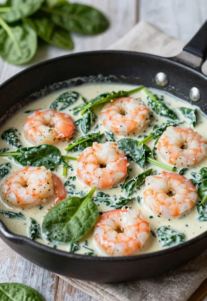 12 Keto Shrimp Recipes for Quick Light Dinners 24 12 Keto Shrimp Recipes for Quick Light Dinners 3. Creamy Shrimp and Spinach 0