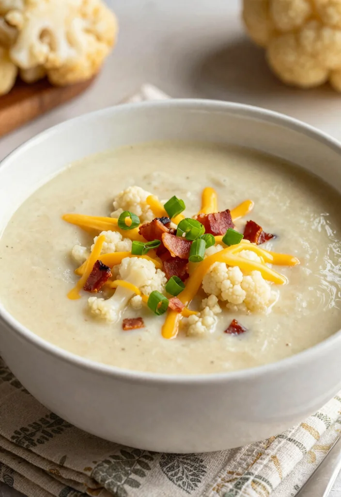 12 Keto Soup Recipes for Cozy Low Carb Bowls 60 12 Keto Soup Recipes for Cozy Low Carb Bowls 10. Loaded Cauliflower Soup 0