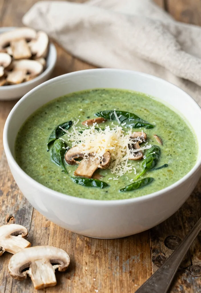 12 Keto Soup Recipes for Cozy Low Carb Bowls 23 12 Keto Soup Recipes for Cozy Low Carb Bowls 3. Creamy Spinach and Mushroom Soup 0