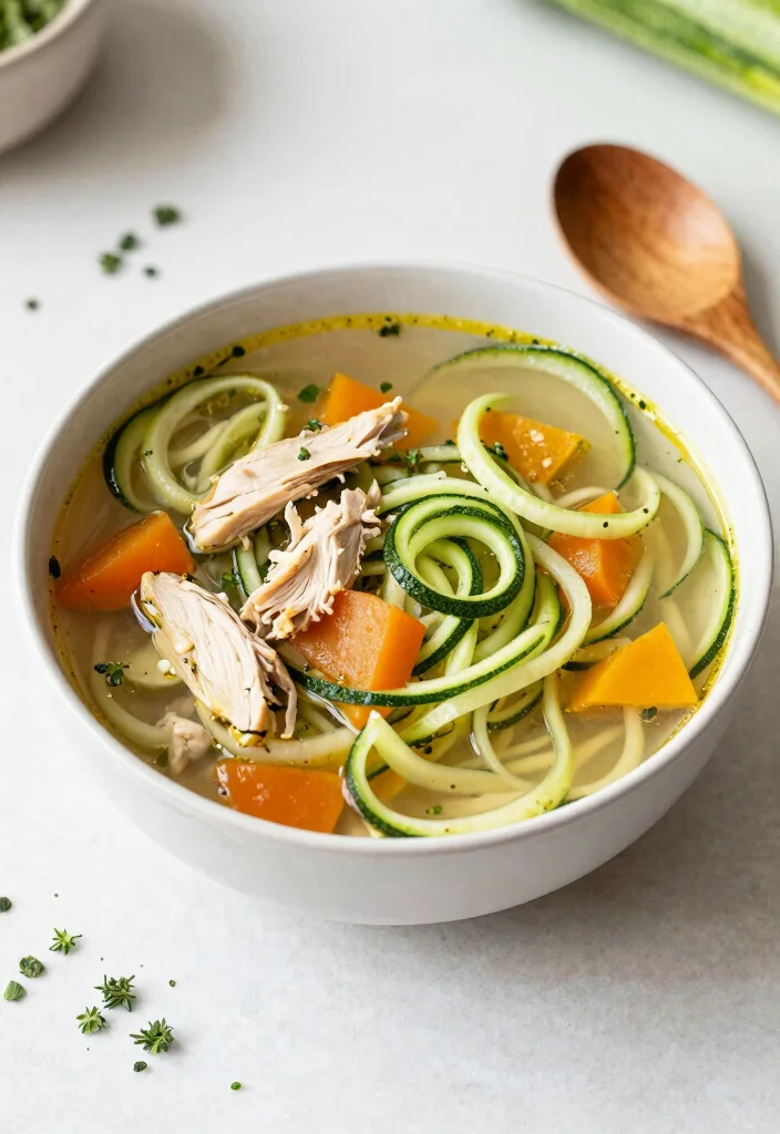 12 Keto Soup Recipes for Cozy Low Carb Bowls 25 12 Keto Soup Recipes for Cozy Low Carb Bowls 5. Zucchini Noodle Chicken Soup 0