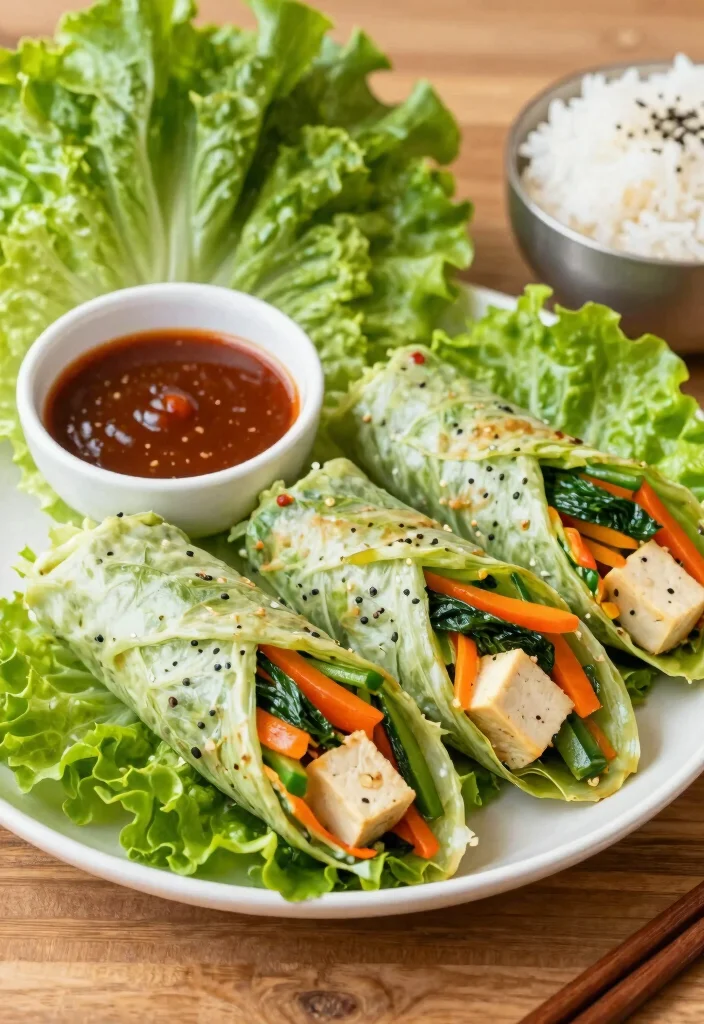 12 Korean Vegetarian Recipes with Bold Flavor 12. Korean Lettuce Wraps Ssambap 0