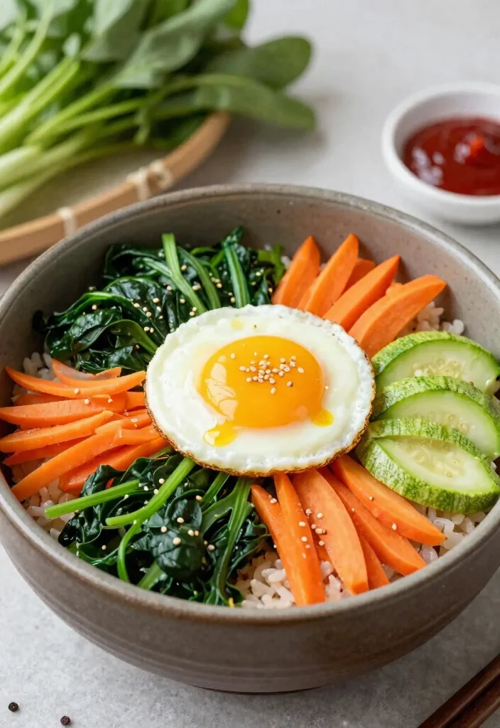 12 Korean Vegetarian Recipes with Bold Flavor 2. Bibimbap Mixed Rice Bowl 0