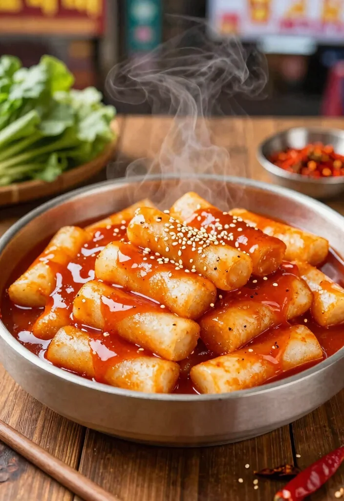 12 Korean Vegetarian Recipes with Bold Flavor 3. Tteokbokki Spicy Rice Cakes 0