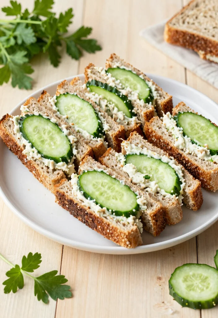 12 Low Calorie Vegan Recipes for Light Filling Meals 51 12 Low Calorie Vegan Recipes for Light Filling Meals 11. Cucumber Hummus Sandwiches 0