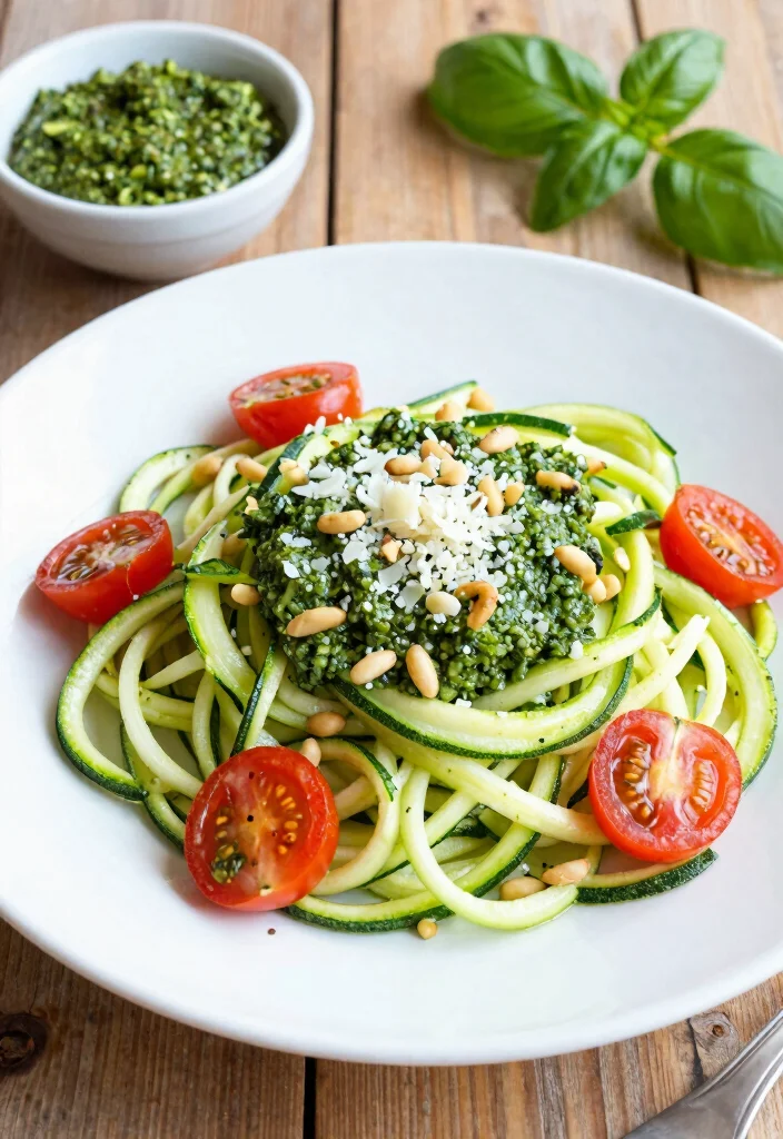 12 Low Calorie Vegan Recipes for Light Filling Meals 2 12 Low Calorie Vegan Recipes for Light Filling Meals 2. Zucchini Noodles with Pesto 0