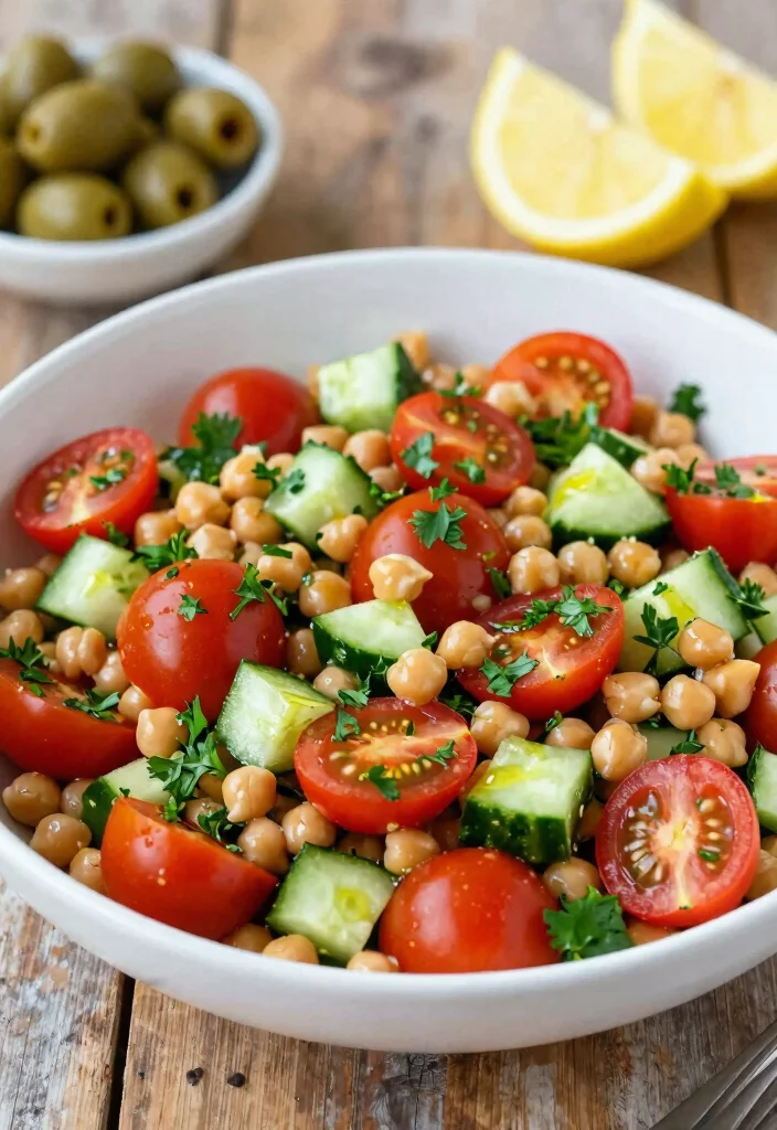 12 Low Calorie Vegan Recipes for Light Filling Meals 37 12 Low Calorie Vegan Recipes for Light Filling Meals 7. Mediterranean Chickpea Salad 0