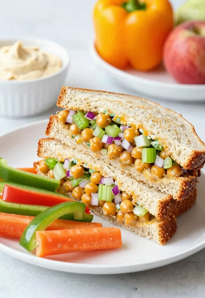 12 Low Calorie Vegetarian Recipes for Light Eating 34 12 Low Calorie Vegetarian Recipes for Light Eating 4. Chickpea Salad Sandwich 0
