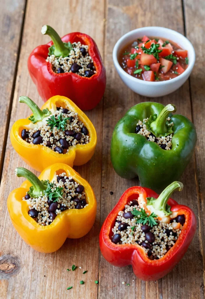 12 Low Carb Vegan Recipes for Light Balanced Eating 50 12 Low Carb Vegan Recipes for Light Balanced Eating 10. Stuffed Bell Peppers with Quinoa and Black Beans 0