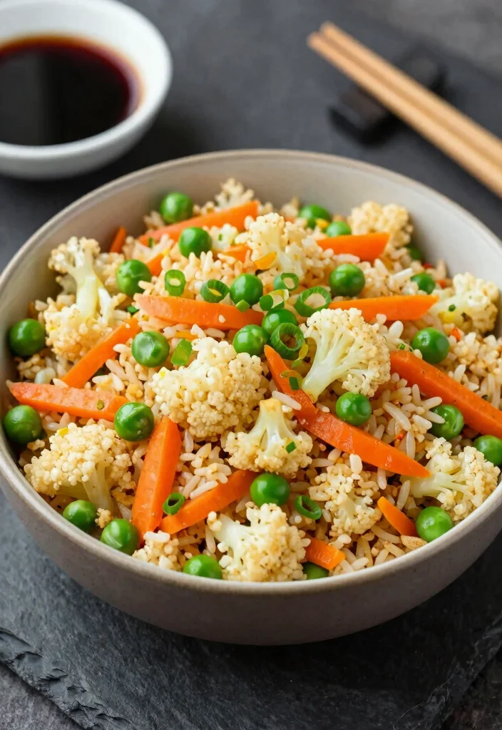 12 Low Carb Vegan Recipes for Light Balanced Eating 12 12 Low Carb Vegan Recipes for Light Balanced Eating 2. Cauliflower Fried Rice 0