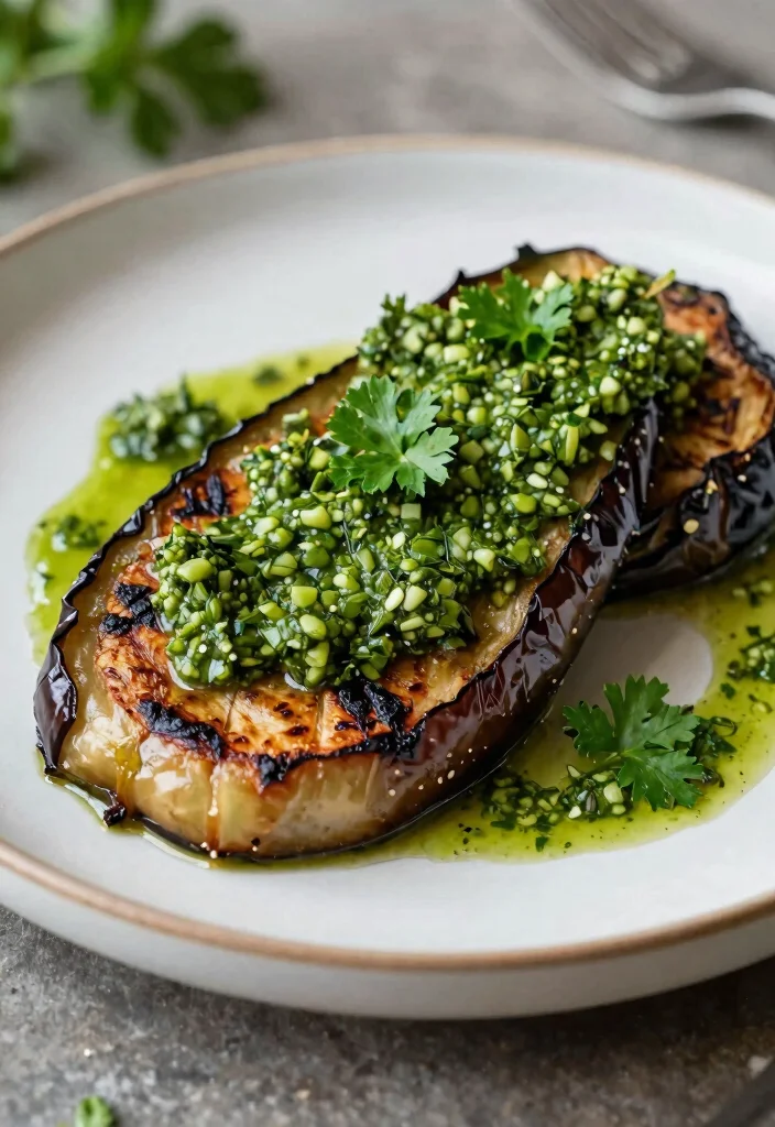 12 Low Carb Vegan Recipes for Light Balanced Eating 38 12 Low Carb Vegan Recipes for Light Balanced Eating 8. Eggplant Steaks with Chimichurri Sauce 0