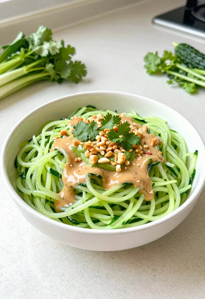 12 Low Carb Vegan Recipes for Light Balanced Eating 49 12 Low Carb Vegan Recipes for Light Balanced Eating 9. Cucumber Noodle Salad with Peanut Dressing 0