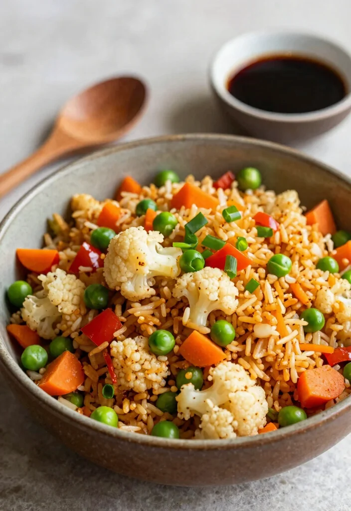 12 Low Carb Vegetarian Recipes for Light Meals 2. Cauliflower Fried Rice 0