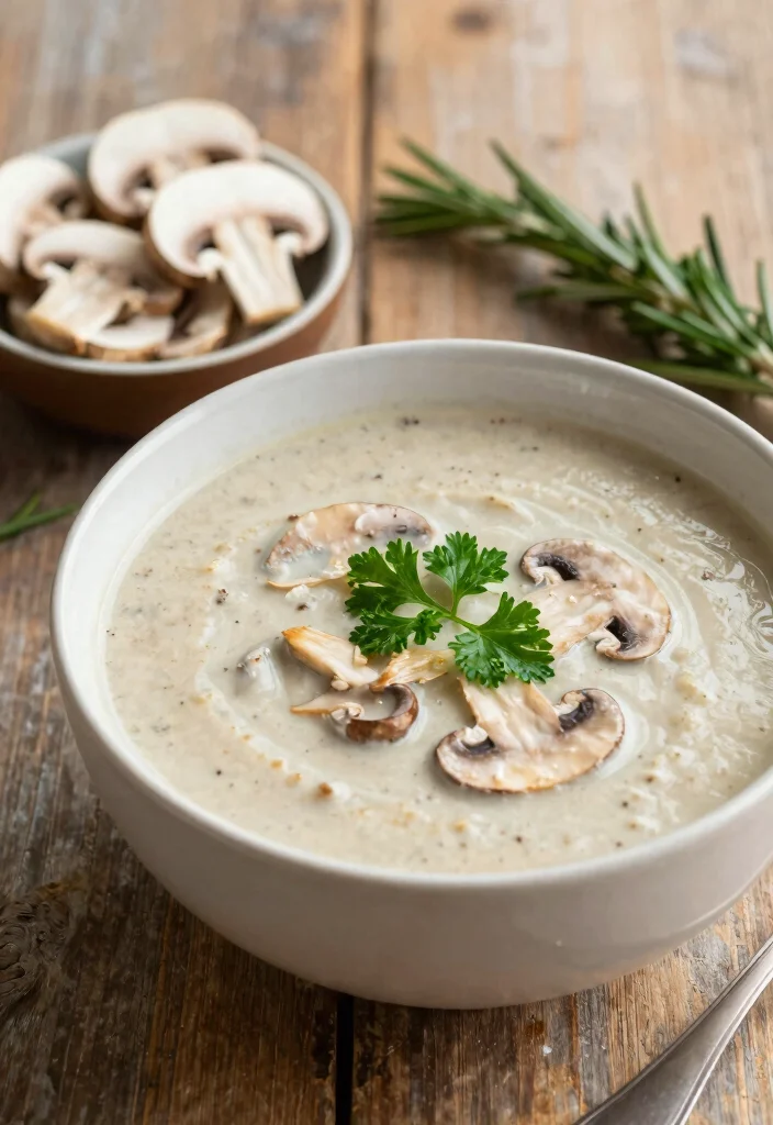 12 Low Carb Vegetarian Recipes for Light Meals 6. Creamy Mushroom Soup 0
