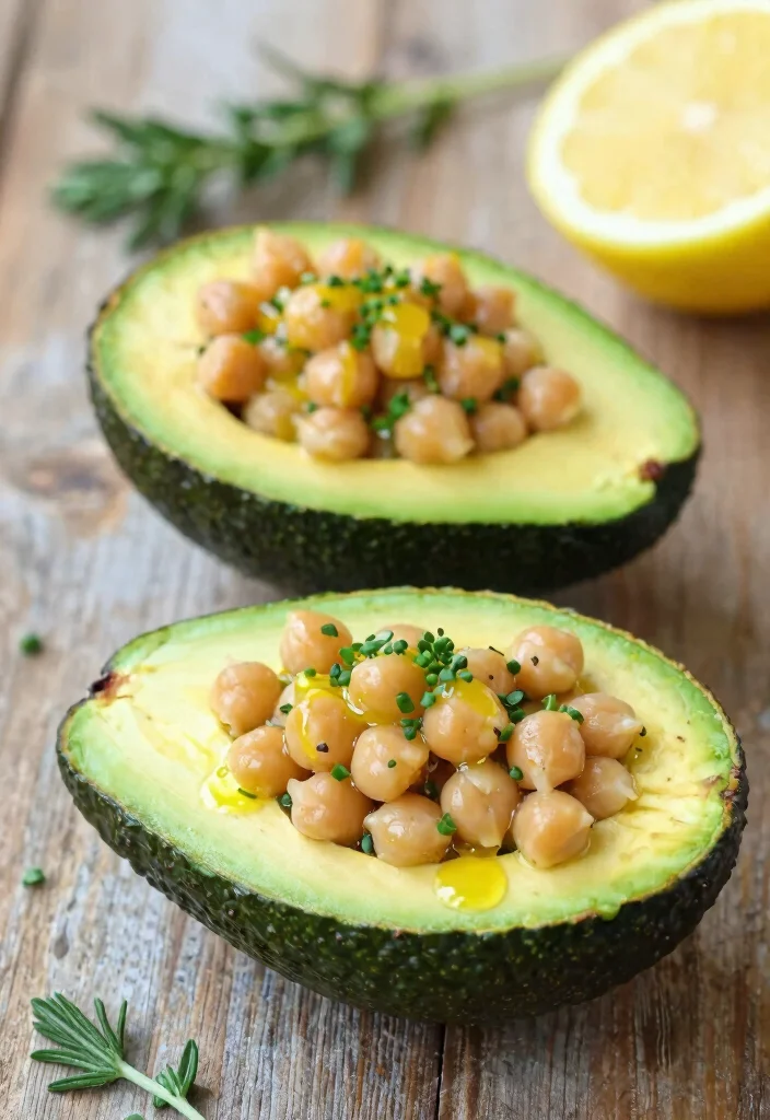 12 Low Carb Vegetarian Recipes for Light Meals 8. Stuffed Avocados with Chickpeas 0