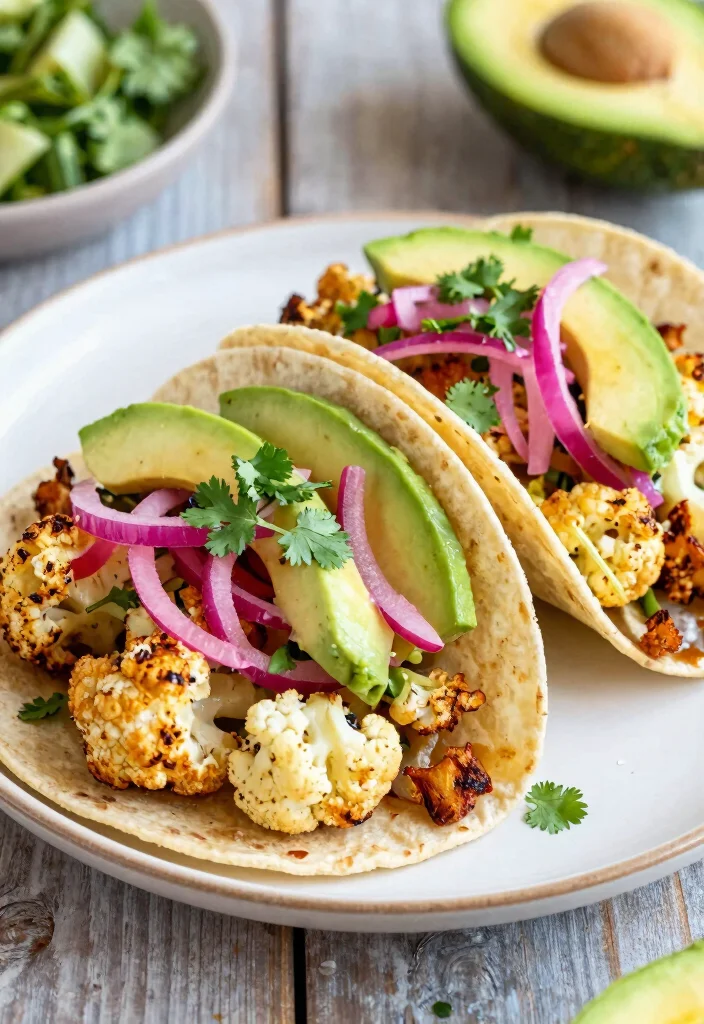12 Mexican Vegetarian Recipes with Classic Taste 49 12 Mexican Vegetarian Recipes with Classic Taste 9. Cauliflower Tacos 0