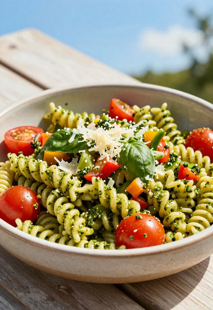 12 Summer Vegetarian Recipes for Fresh Cooking 51 12 Summer Vegetarian Recipes for Fresh Cooking 11. Pesto Pasta Salad with Seasonal Veggies 0