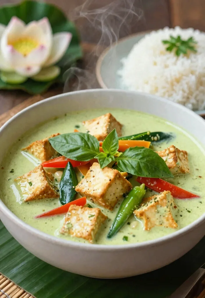 12 Tasty Vegetarian Recipes Full of Flavor 4. Thai Green Curry with Tofu 0