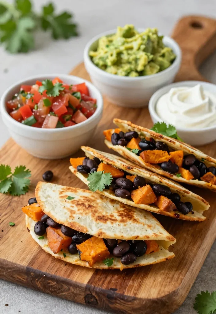 12 Tasty Vegetarian Recipes Full of Flavor 5. Sweet Potato and Black Bean Quesadillas 0