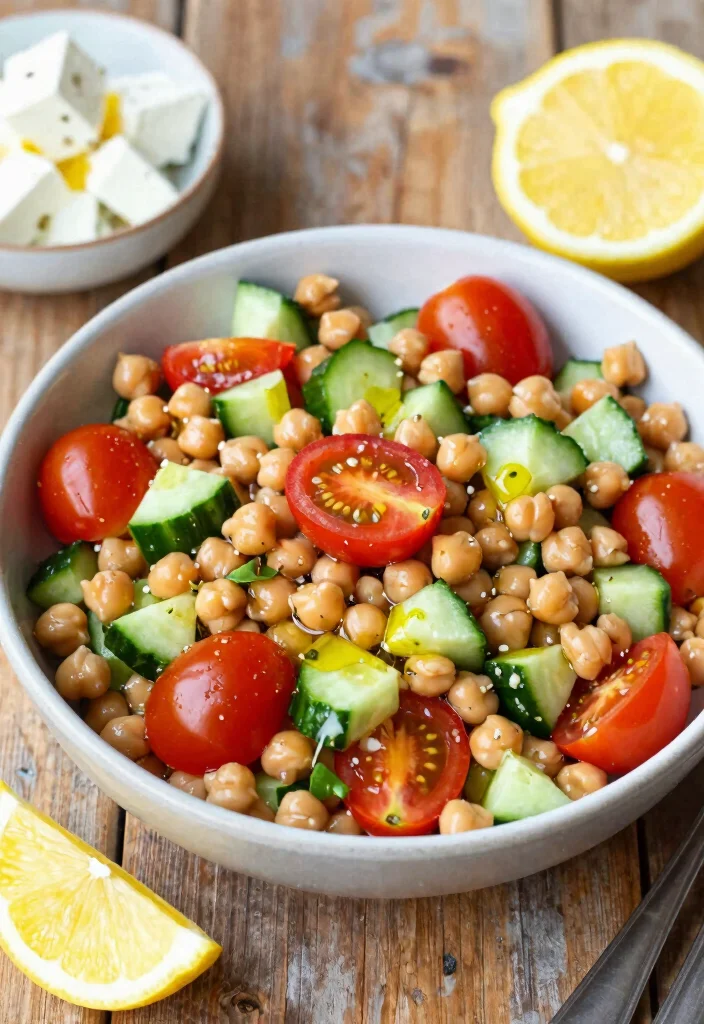 12 Vegan Bean Recipes for Hearty Protein Rich Dishes 4. Simple Mediterranean Chickpea Salad 0