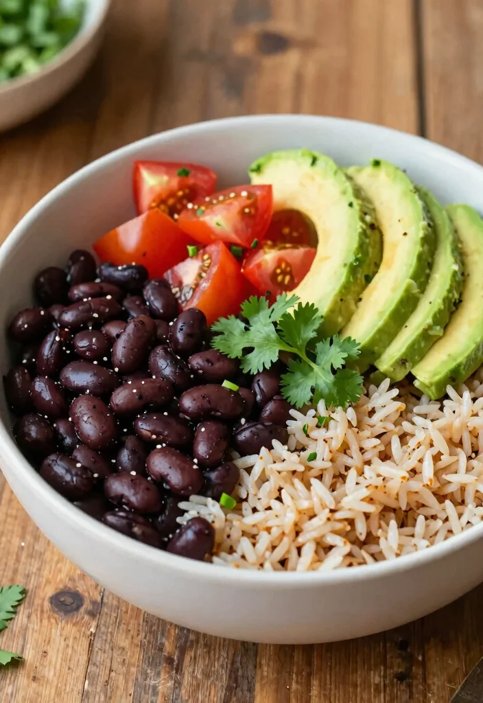 12 Vegan Black Bean Recipes for Easy Protein Meals 52 12 Vegan Black Bean Recipes for Easy Protein Meals 12. Black Bean and Brown Rice Bowl 0