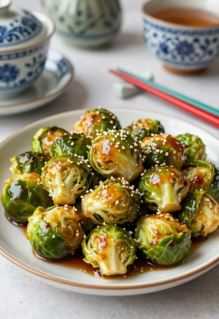12 Vegan Brussels Sprout Recipes for Crispy Savory Sides 27 12 Vegan Brussels Sprout Recipes for Crispy Savory Sides 7. Asian Inspired Brussels Sprouts 0