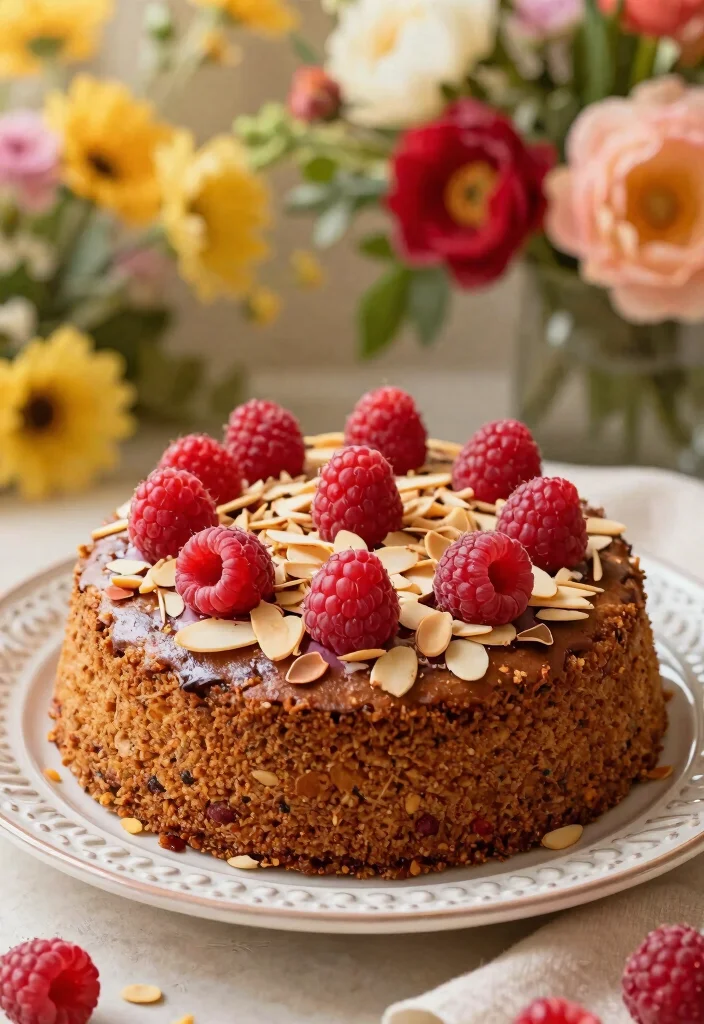 12 Vegan Cake Recipes for Soft Moist Plant Based Baking 11. Raspberry Almond Flour Cake 0