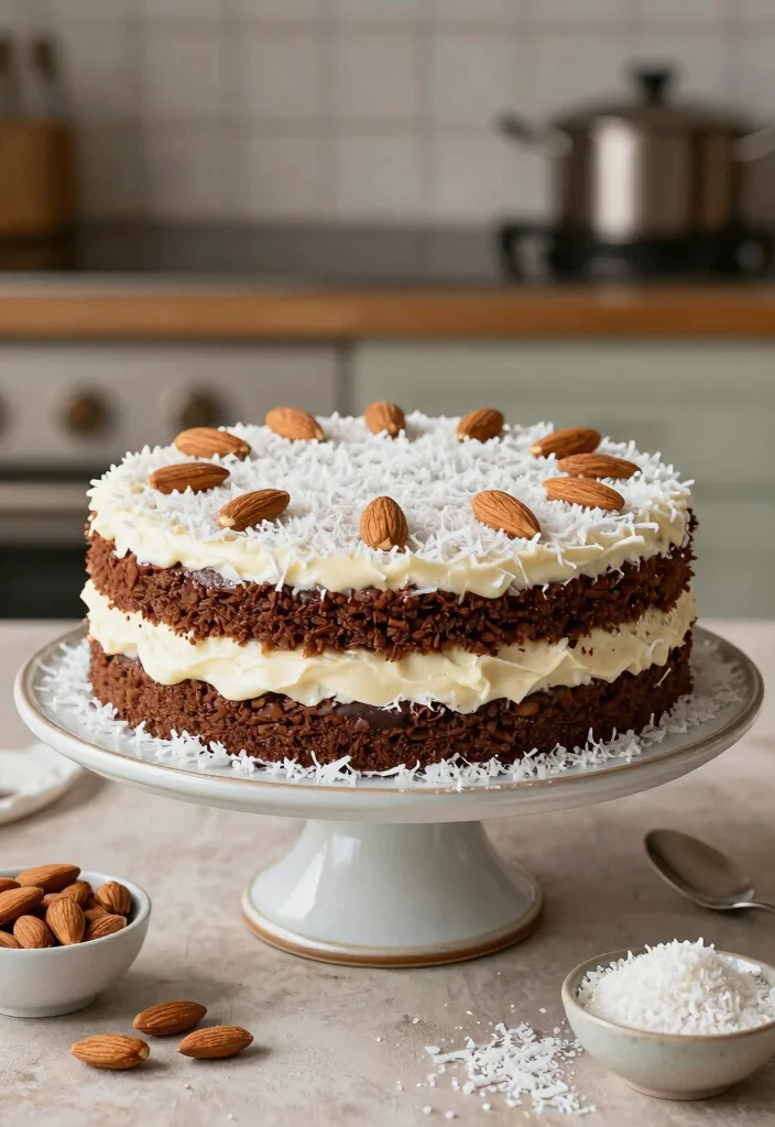 12 Vegan Cake Recipes for Soft Moist Plant Based Baking 6. Almond Joy Vegan Cake 0