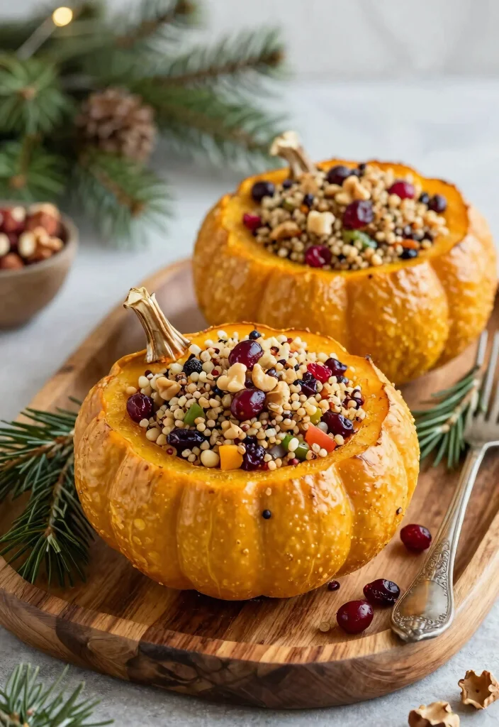 12 Vegan Christmas Recipes for a Festive Meatless Table 50 12 Vegan Christmas Recipes for a Festive Meatless Table 10. Vegan Stuffed Acorn Squash 0