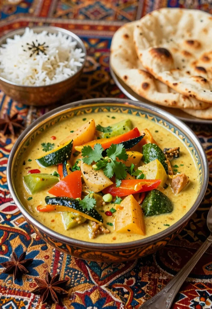 12 Vegan Curry Recipes with Rich Spiced Flavor 23 12 Vegan Curry Recipes with Rich Spiced Flavor 3. Vegetable Korma 0