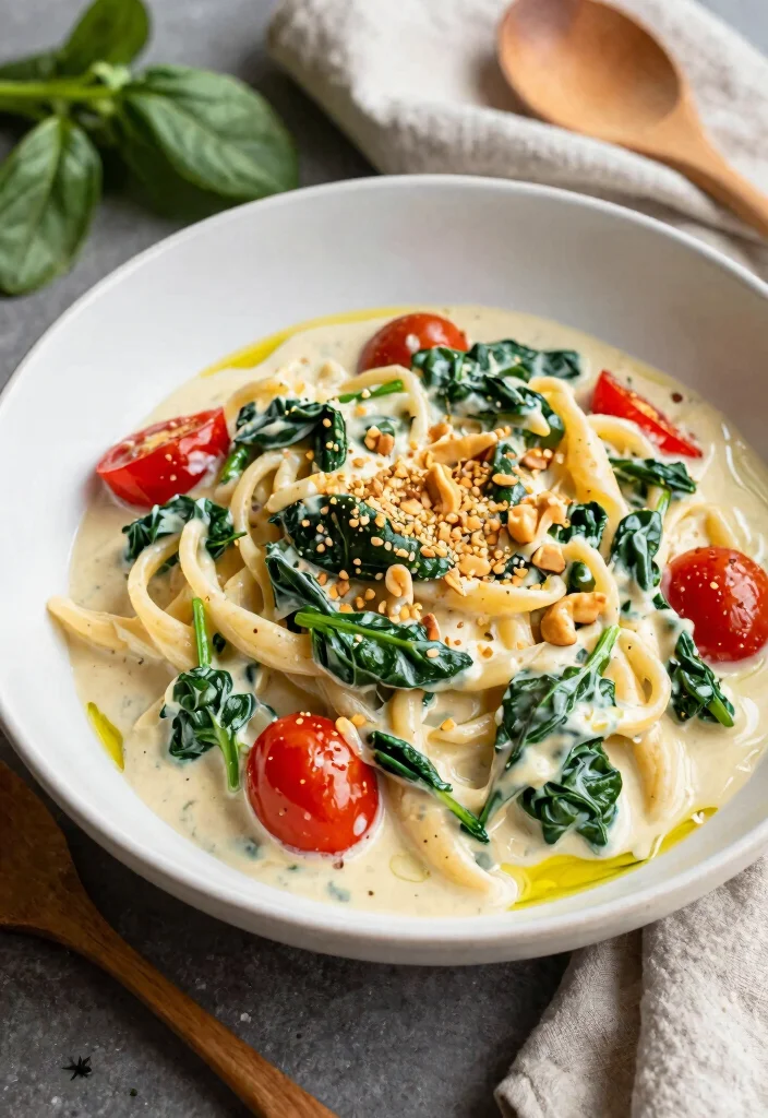 12 Vegan Dinner Recipes for Simple Weeknight Meals 2. Creamy Vegan Pasta 0