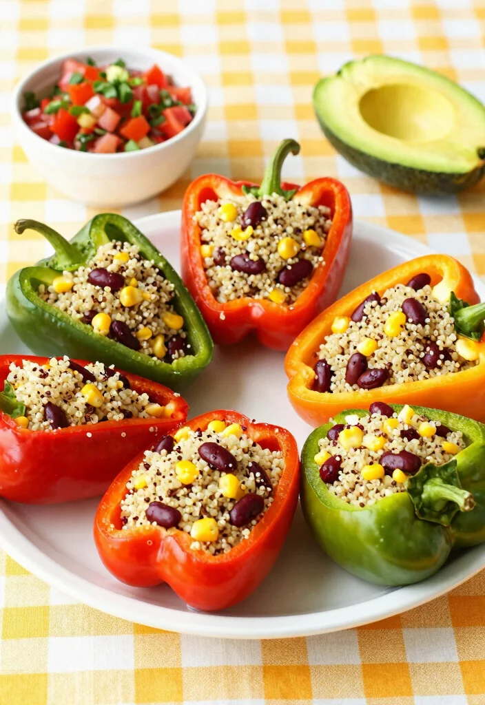 12 Vegan Food Recipes for Everyday Plant Based Living 5. Savory Quinoa Stuffed Peppers 0