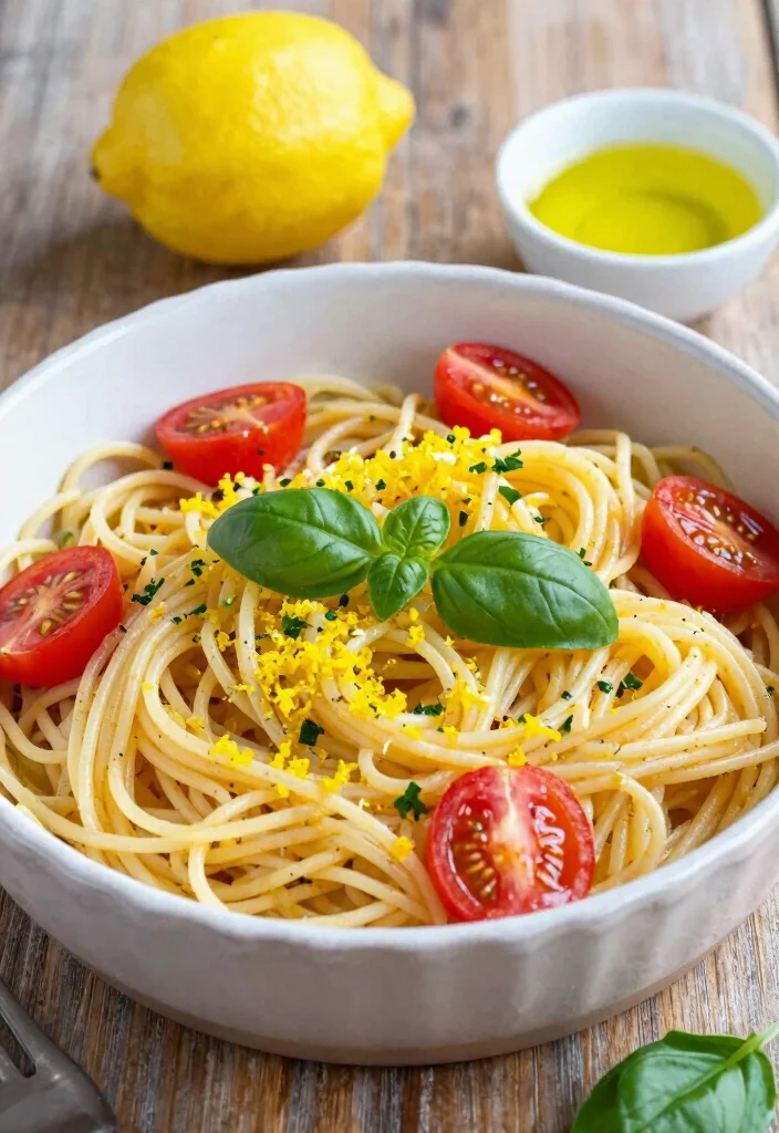 12 Vegan Pasta Recipes for Comforting Meatless Dinners 3. One Pot Lemon Basil Pasta 0