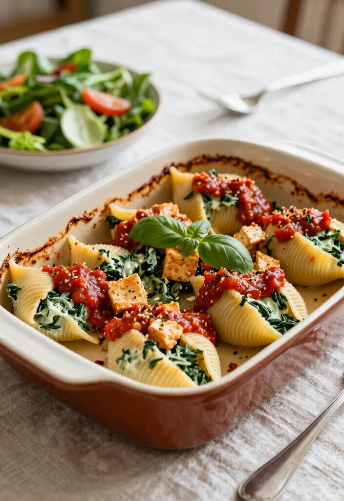 12 Vegan Pasta Recipes for Comforting Meatless Dinners 5. Stuffed Shells with Spinach and Tofu 0
