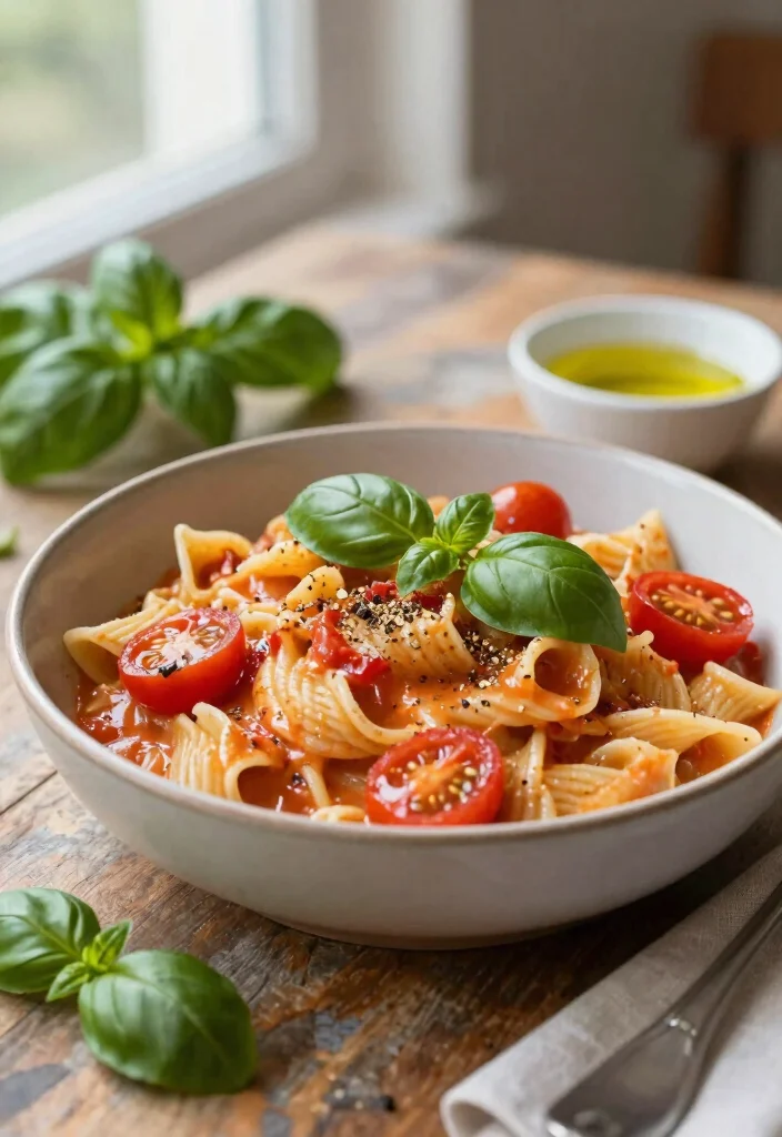 12 Vegan Pasta Recipes for Comforting Meatless Dinners 8. Creamy Vegan Tomato Basil Pasta 0