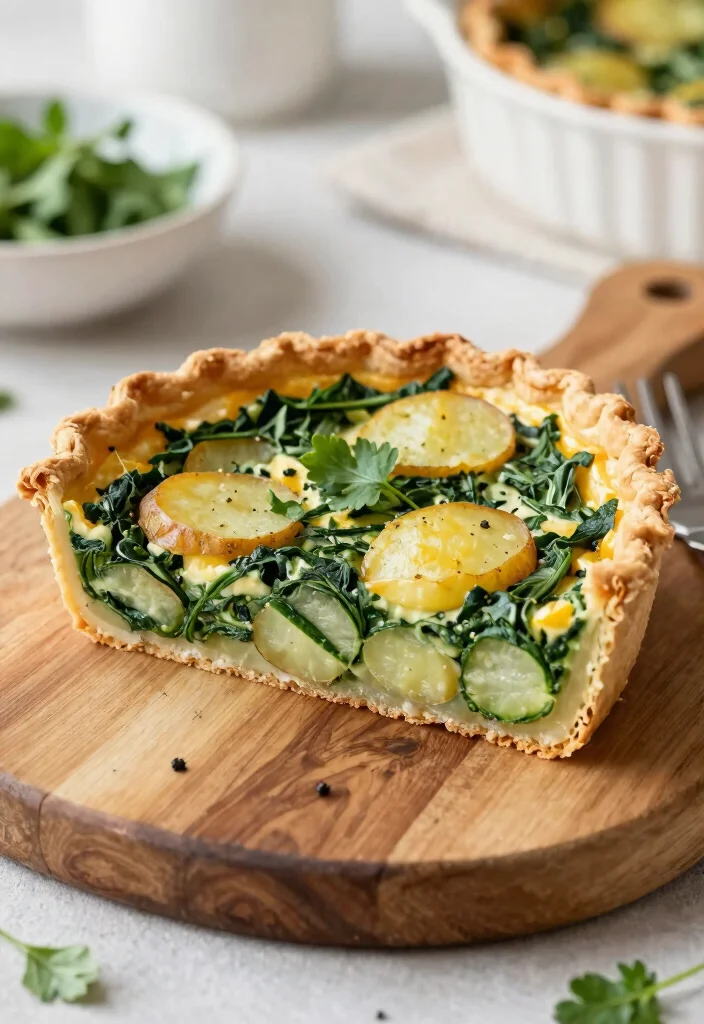12 Vegan Potato Recipes for Simple Budget Friendly Meals 11. Vegan Potato and Spinach Quiche 0 1