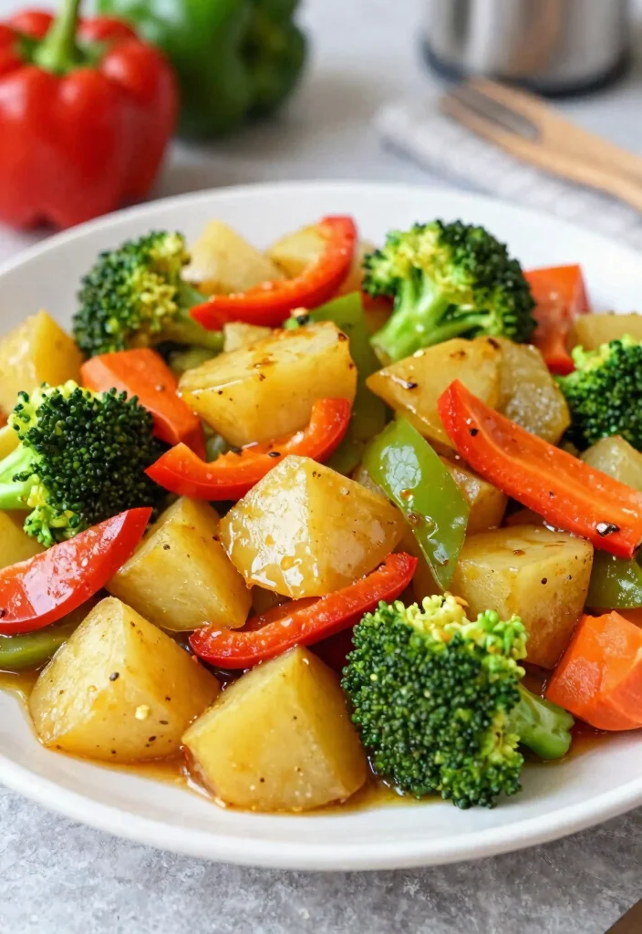 12 Vegan Potato Recipes for Simple Budget Friendly Meals 12. Potato and Vegetable Stir Fry 0 1