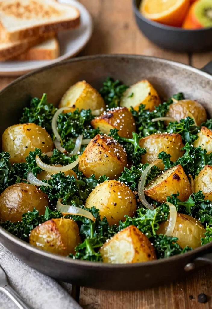 12 Vegan Potato Recipes for Simple Budget Friendly Meals 4. Potato and Kale Hash 0 1