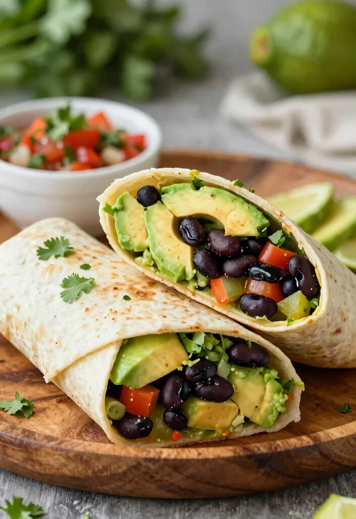 12 Vegan Recipes for Easy Flavorful Plant Based Cooking 1. Zesty Avocado and Black Bean Wraps 0