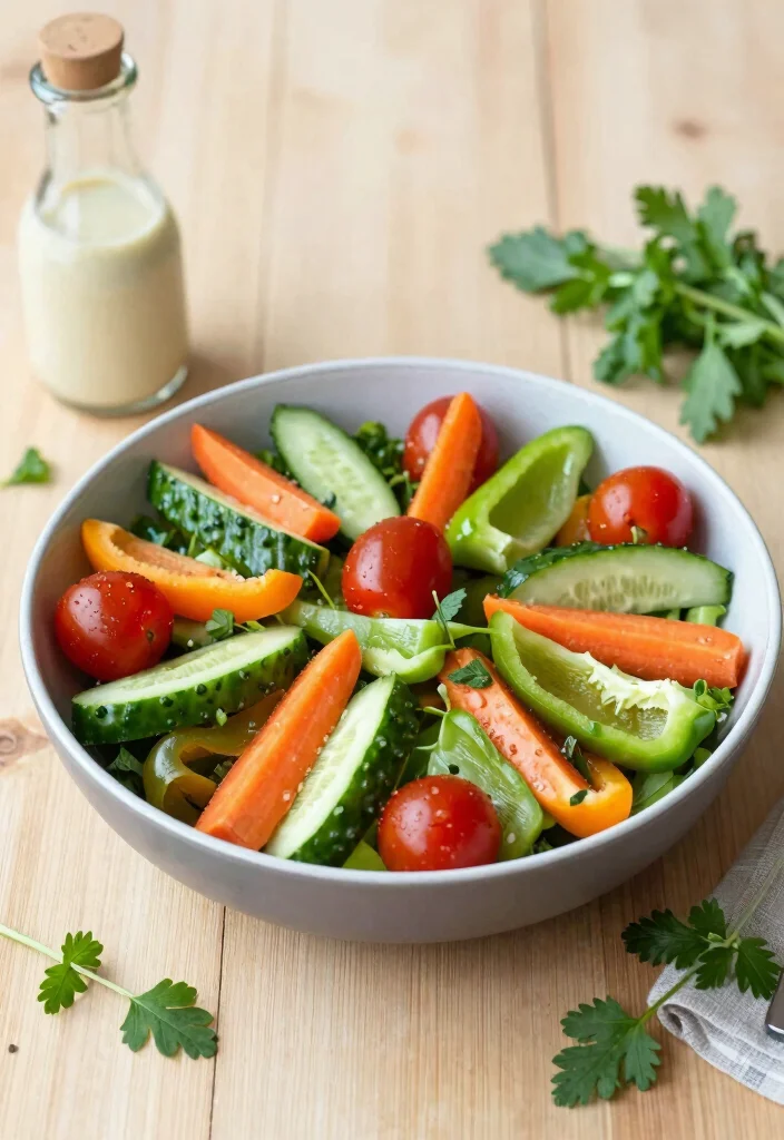 12 Vegan Salad Recipes for Fresh Everyday Meals 60 12 Vegan Salad Recipes for Fresh Everyday Meals 10. Garden Vegetable Salad 0