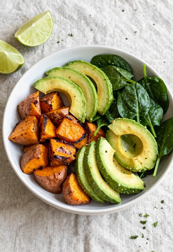 12 Vegan Salad Recipes for Fresh Everyday Meals 59 12 Vegan Salad Recipes for Fresh Everyday Meals 9. Sweet Potato and Avocado Salad 0