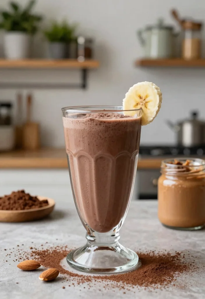 12 Vegan Smoothie Recipes for Quick Plant Based Fuel 24 12 Vegan Smoothie Recipes for Quick Plant Based Fuel 4. Chocolate Banana Protein Shake 0