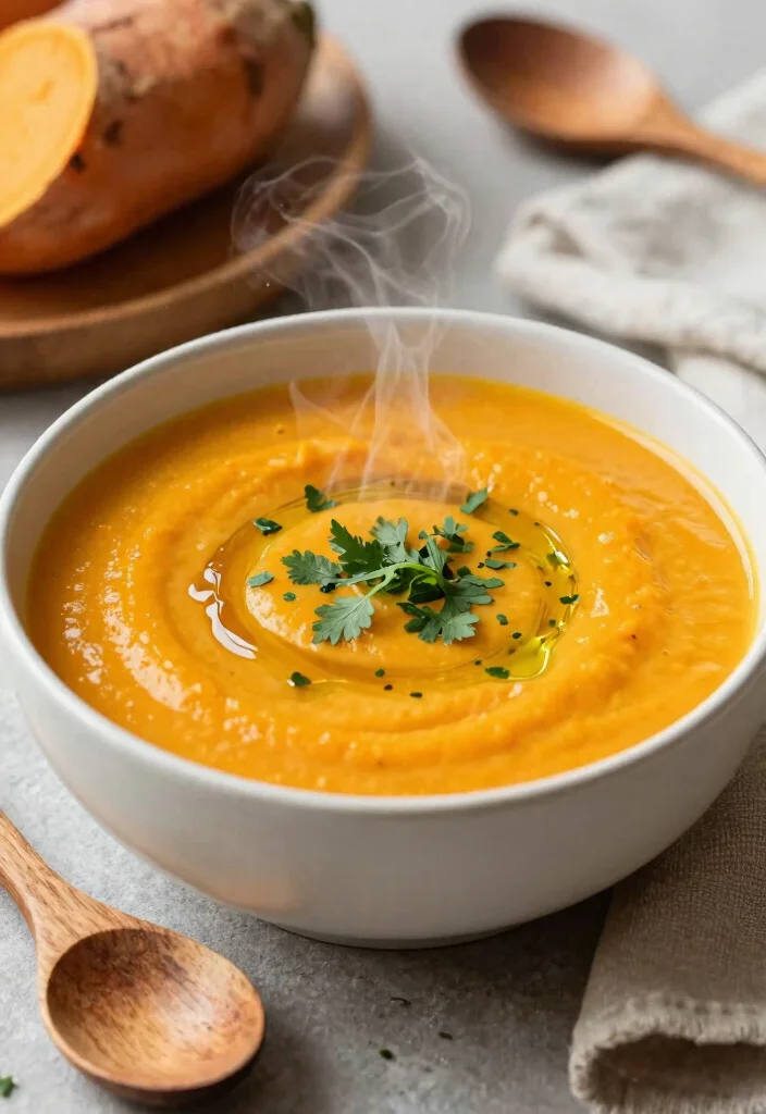 12 Vegan Sweet Potato Recipes for Hearty Comfort Dishes 26 12 Vegan Sweet Potato Recipes for Hearty Comfort Dishes 6. Spicy Sweet Potato Soup 0