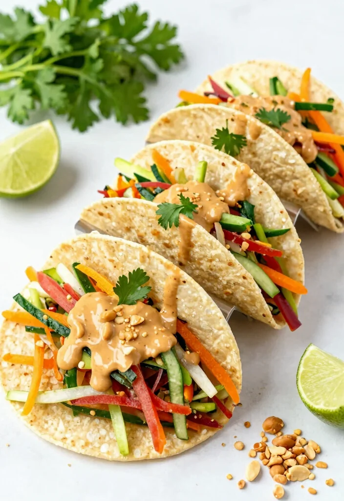 12 Vegan Taco Recipes for Fresh Meatless Weeknights 10. Thai Peanut Tacos 0