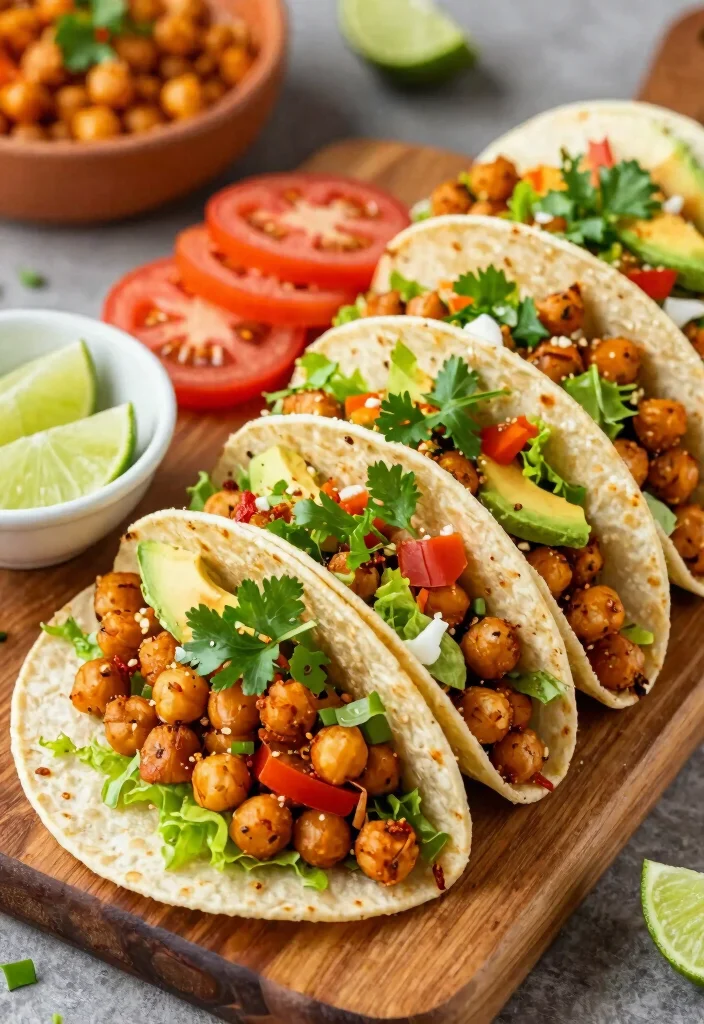 12 Vegan Taco Recipes for Fresh Meatless Weeknights 4. Spicy Chickpea Tacos 0