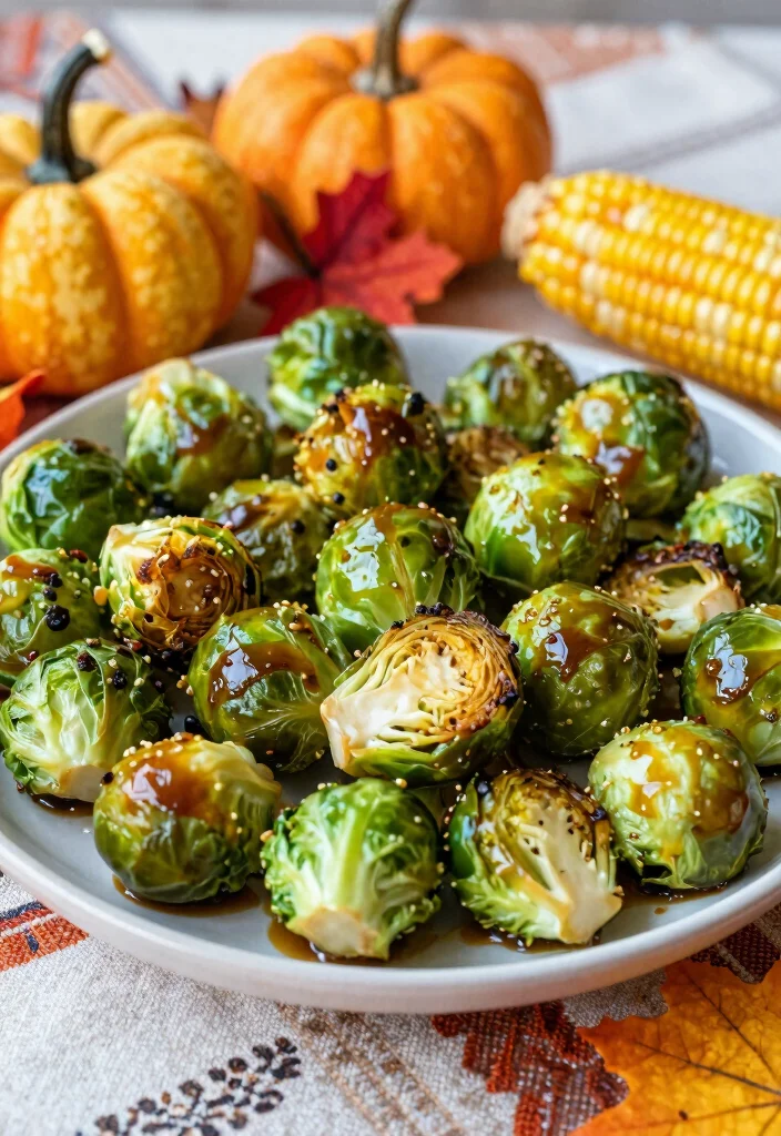 12 Vegan Thanksgiving Recipes for a Plant Based Holiday Table 3. Roasted Brussels Sprouts with Maple Glaze 0