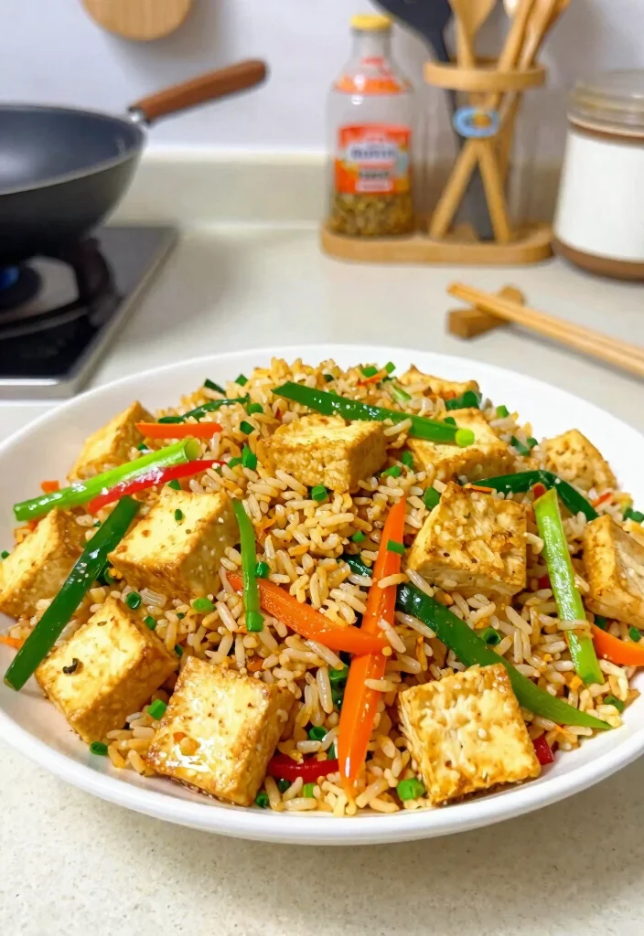 12 Vegan Tofu Recipes for Easy Protein Packed Meals 8. Tofu Stir Fried Rice A One Pan Wonder 0