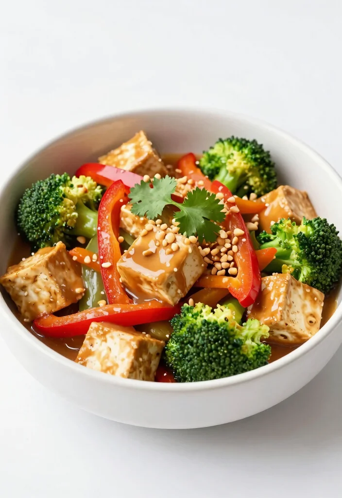 12 Vegan Tofu Recipes for Simple Plant-Based Meals 34 12 Vegan Tofu Recipes for Simple Plant Based Meals 4. Thai Peanut Tofu Stir Fry 0